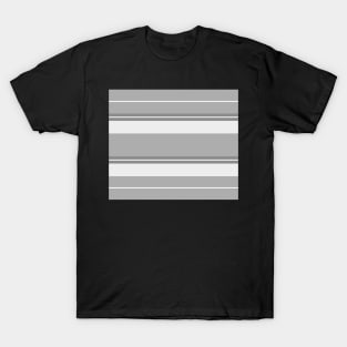 Strips - gray and white. T-Shirt